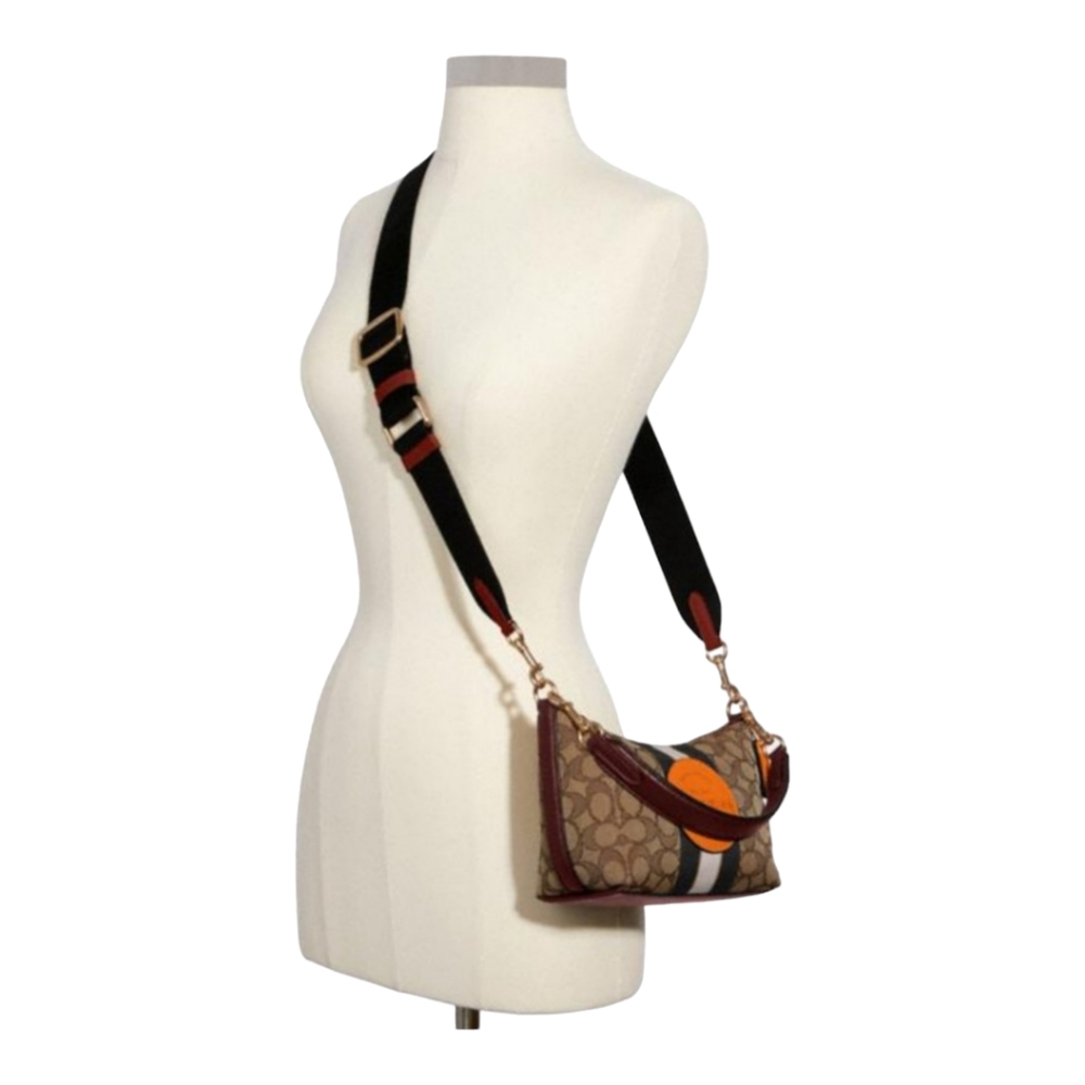 Coach Dempsey Shoulder Bag in Signature Jacquard With Stripe and Patch - Picture 6 of 13